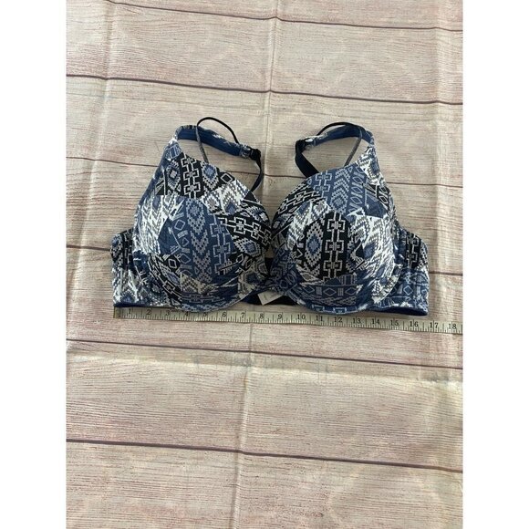 Cacique Women's Plunge Geometric Printed Bra - 42DD - Picture 4 of 11